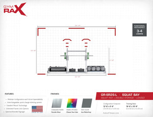 Gym Rax Squat Double Storage