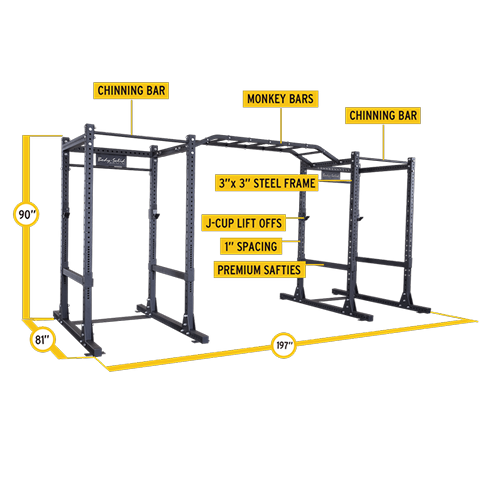 Body Solid Commercial Double Power Rack Package
